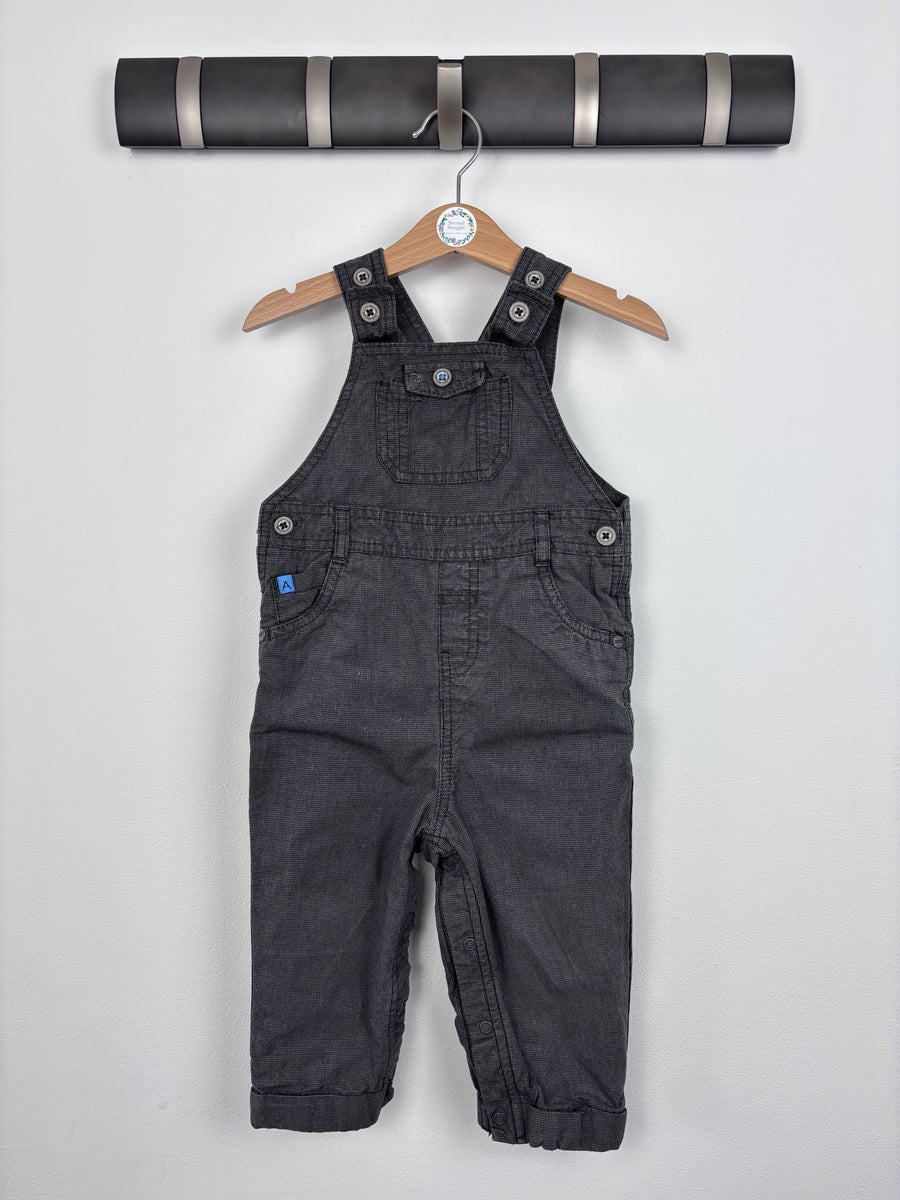 M&S Charcoal Dungarees 12-18 Months-Dungarees-Second Snuggle Preloved