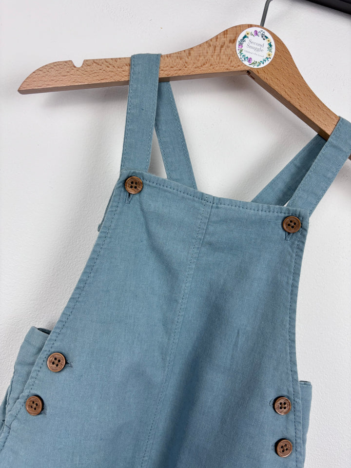 Next Green Dungarees 9-12 Months-Dungarees-Second Snuggle Preloved