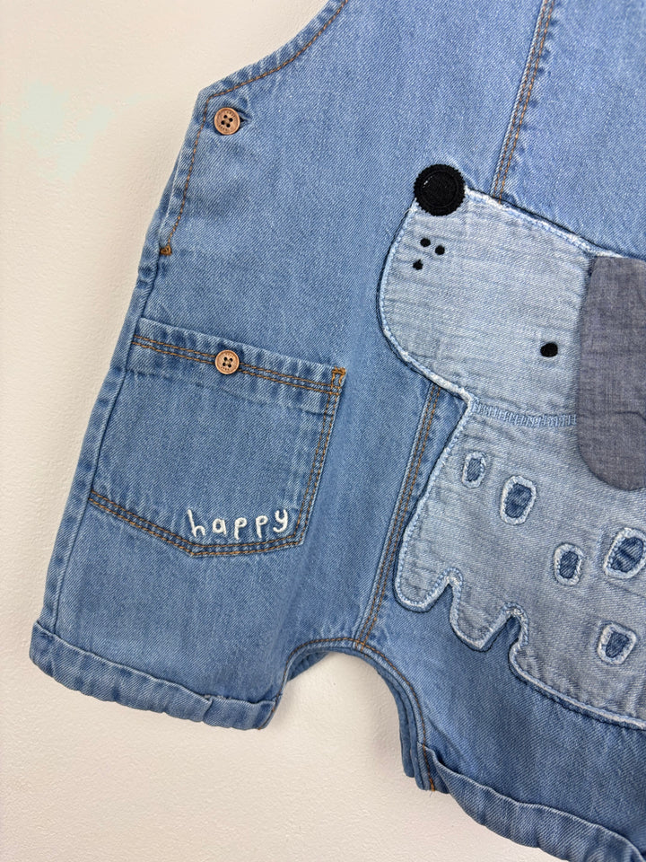 Next Denim Summer Dungarees 12-18 Months-Dungarees-Second Snuggle Preloved