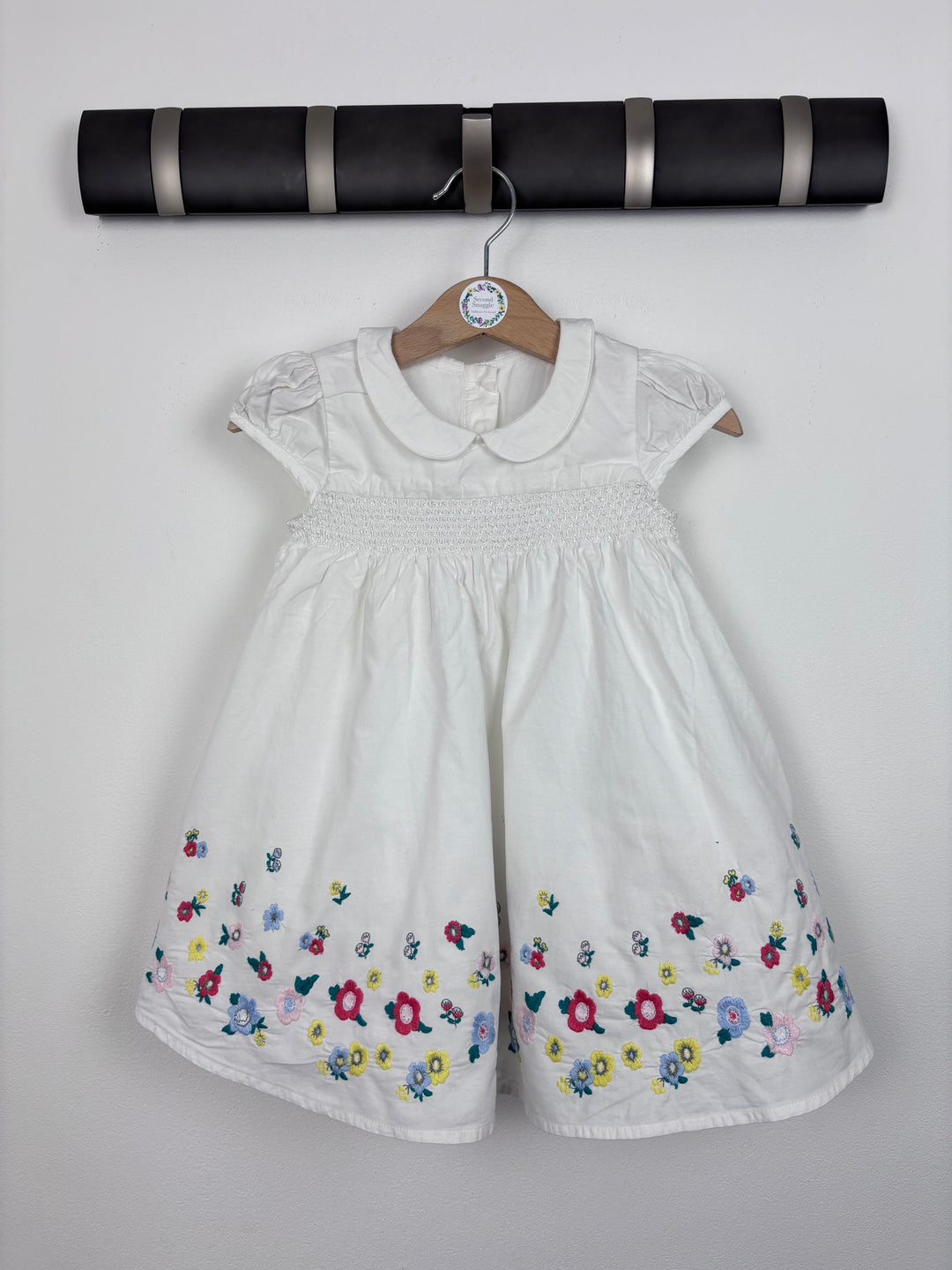 M&S White Summers Dress 9-12 Months-Dresses-Second Snuggle Preloved