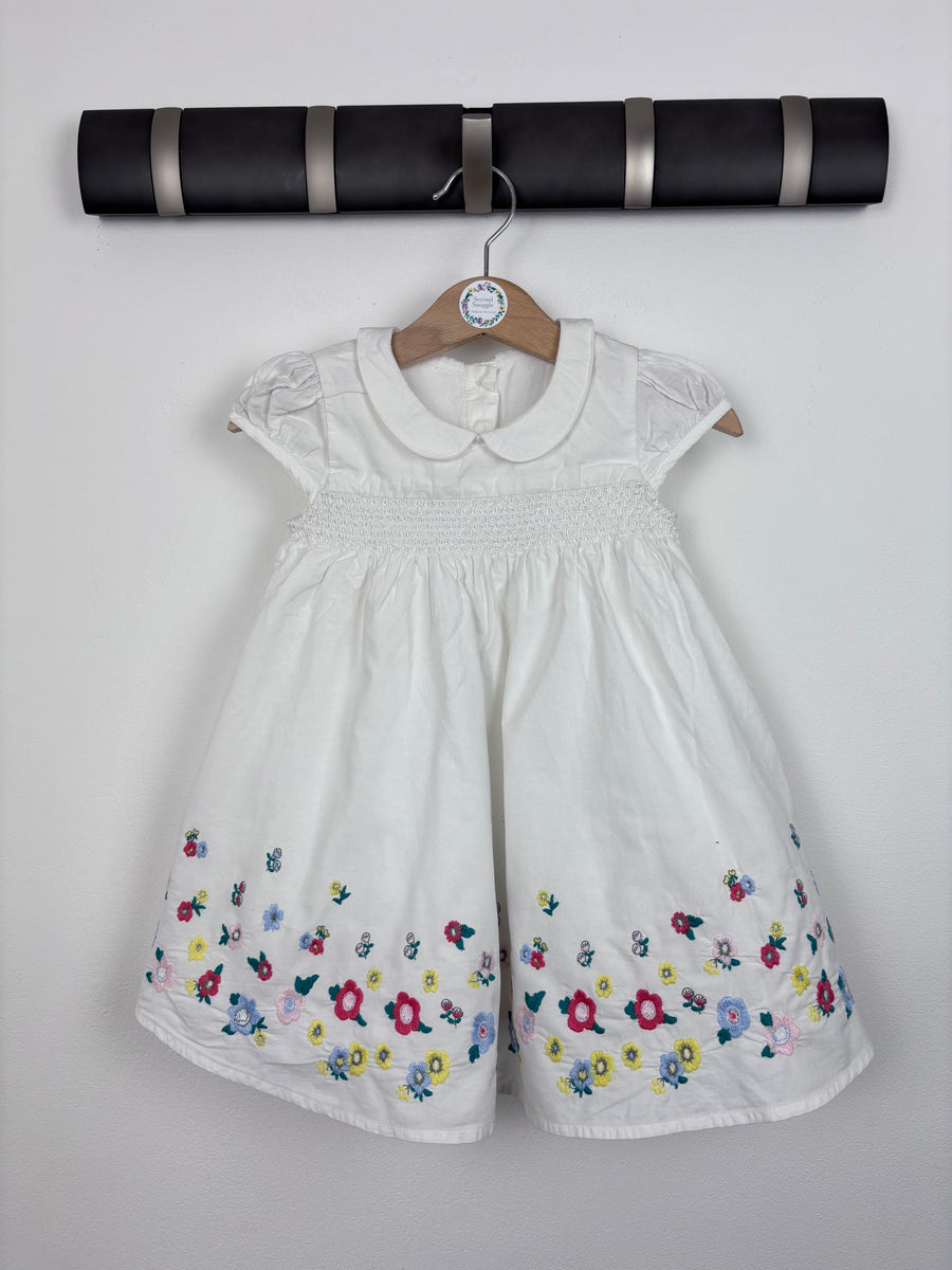 M&S White Summers Dress 9-12 Months-Dresses-Second Snuggle Preloved