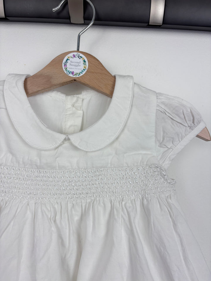 M&S White Summers Dress 9-12 Months-Dresses-Second Snuggle Preloved