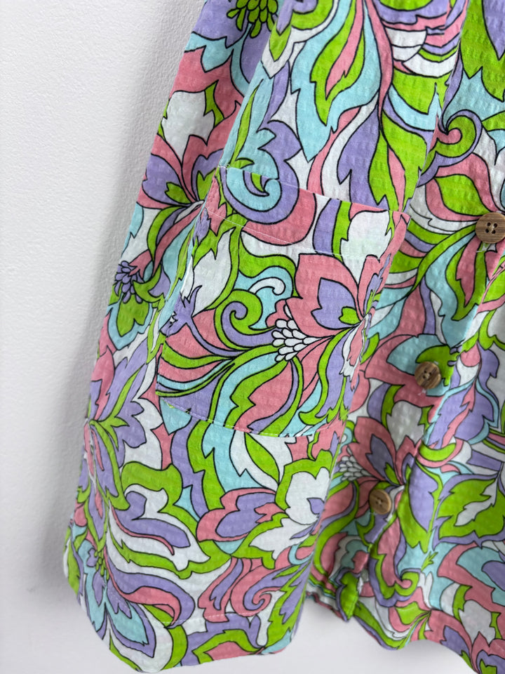 Next Retro Print Summers Dress 6-7 Years-Dresses-Second Snuggle Preloved
