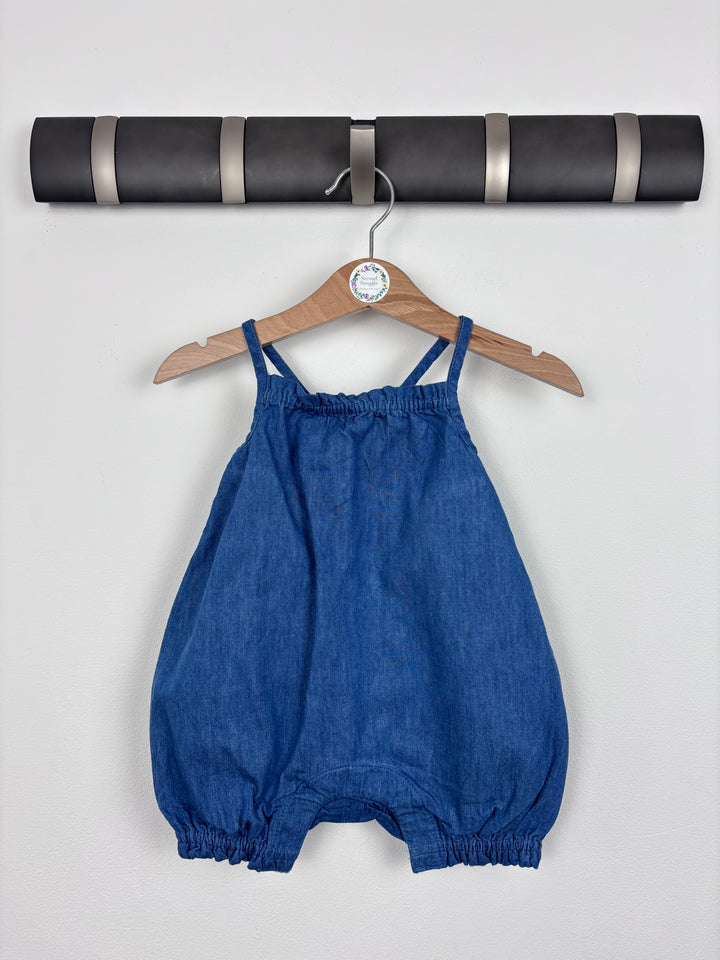 M&S Denim Romper 0-3 Months-Rompers-Second Snuggle Preloved
