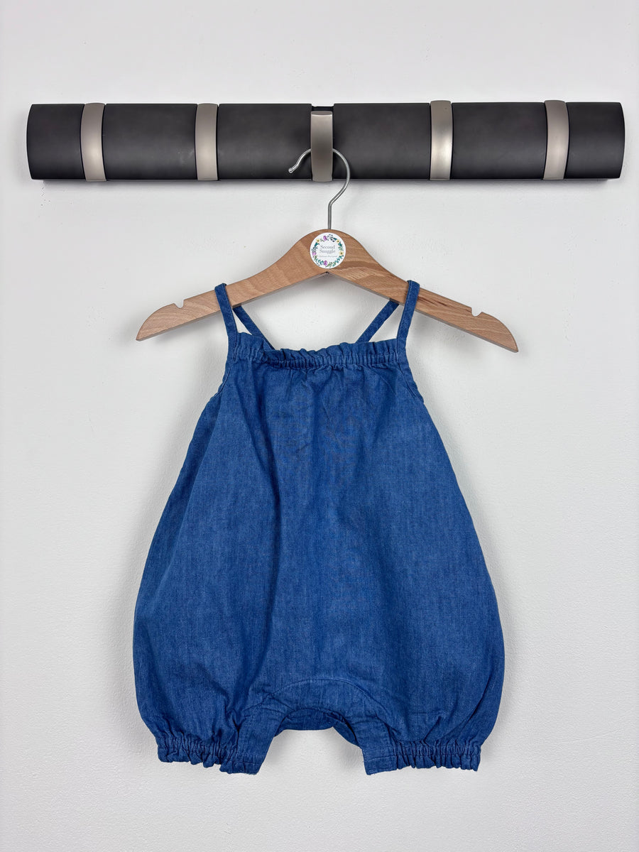 M&S Denim Romper 0-3 Months-Rompers-Second Snuggle Preloved