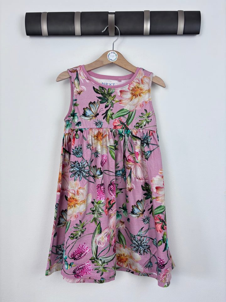 Next Light Pink Floral Dress 6-7 Years-Dresses-Second Snuggle Preloved