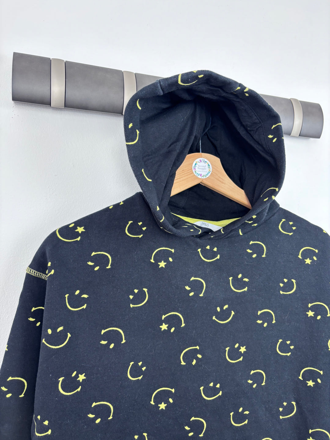 M&S Smiley Faces Hoodie 11-12 Years-Hoodies-Second Snuggle Preloved