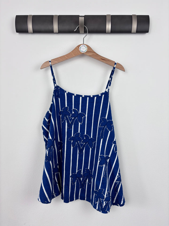 Zara Palm Tree Vest Top 10 Years-Tops-Second Snuggle Preloved