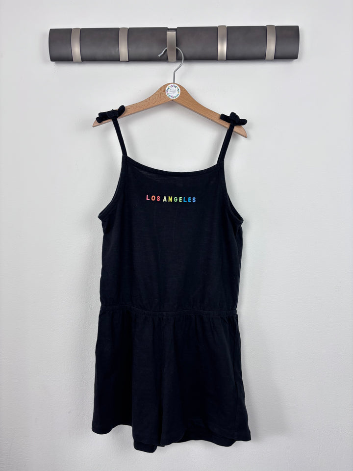 M&S Black Jersey Playsuit 9–10 Years-Play Suits-Second Snuggle Preloved