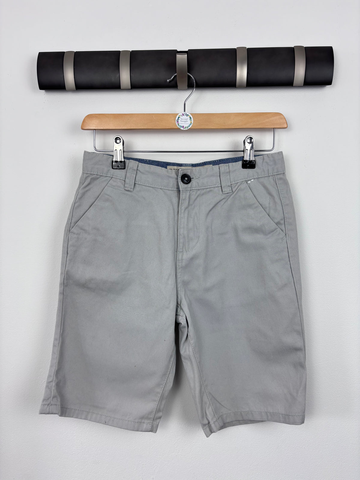 Primark Grey Chino Shorts 12–13 Years-Shorts-Second Snuggle Preloved