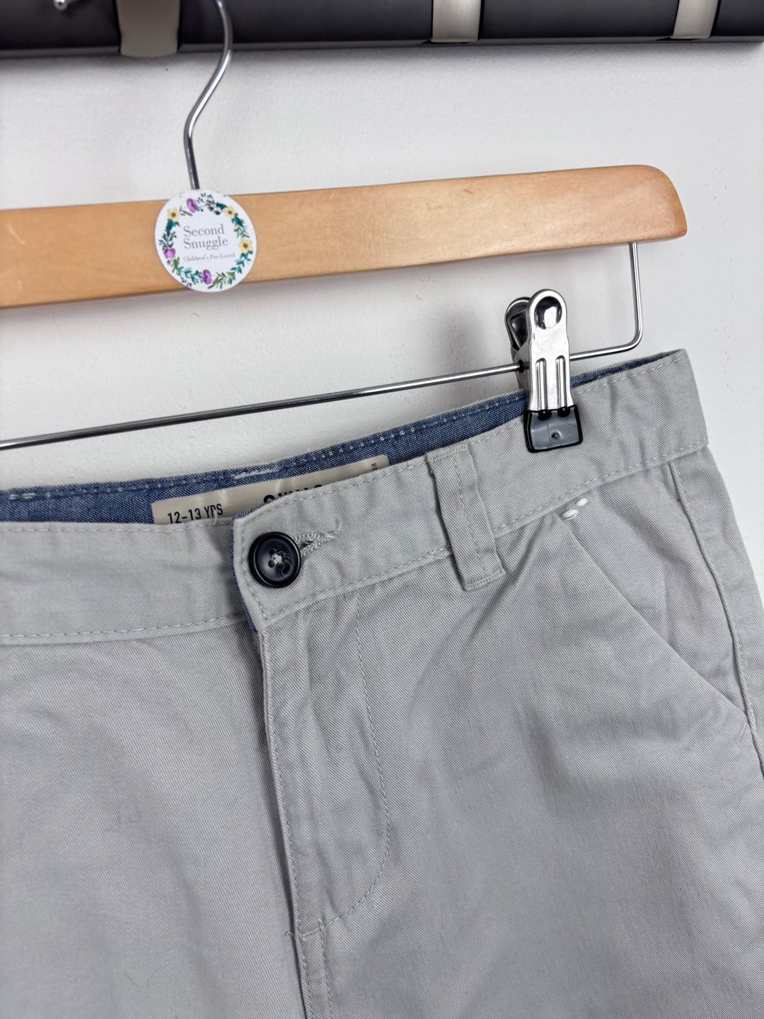 Primark Grey Chino Shorts 12–13 Years-Shorts-Second Snuggle Preloved