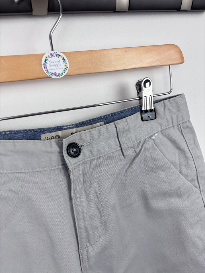 Primark Grey Chino Shorts 12–13 Years-Shorts-Second Snuggle Preloved