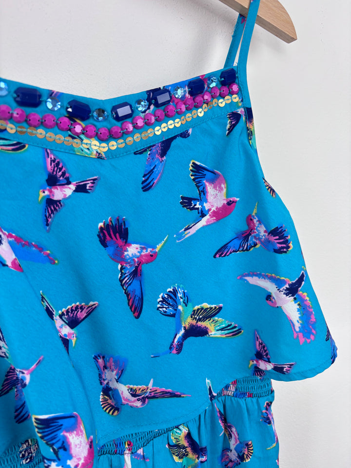 Monsoon Birds Jumpsuit 7 Years-Jump Suits-Second Snuggle Preloved