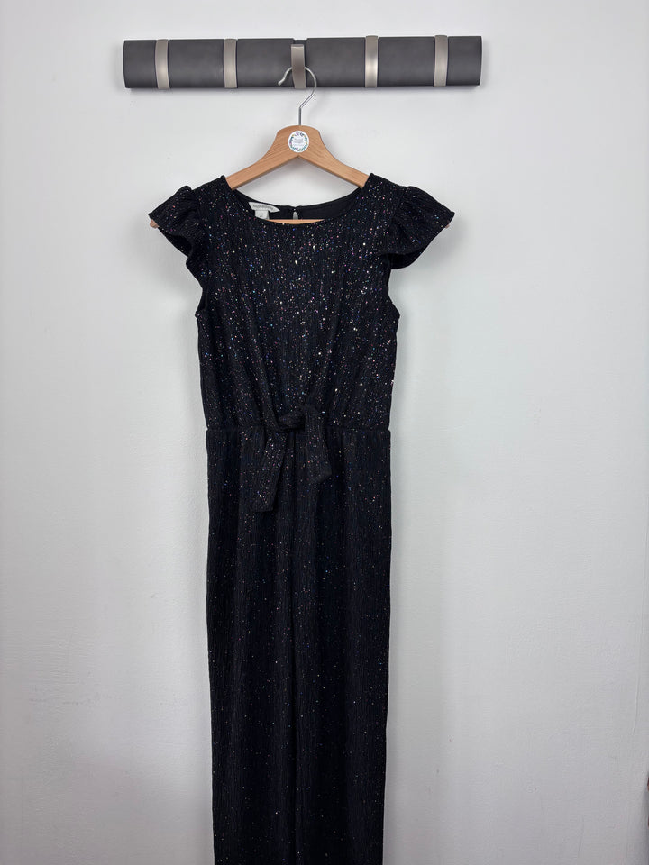 Monsoon Black Sparkle Jumpsuit 9-10 Years-Jump Suits-Second Snuggle Preloved