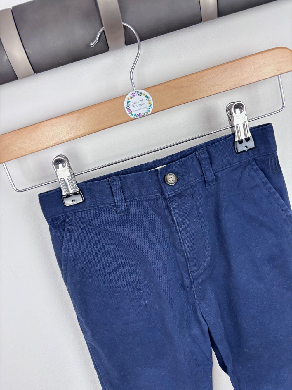 River Island Navy Chino Trousers 3-4 Years-Trousers-Second Snuggle Preloved