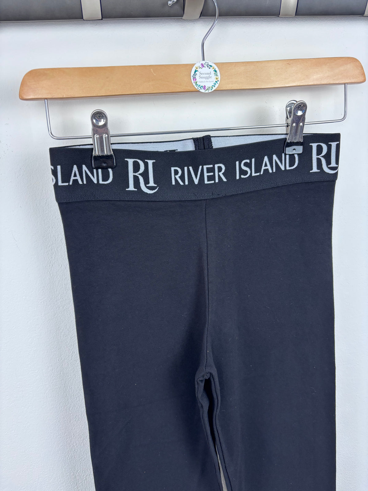 River Island Black Cotton Leggings 7-8 Years-Leggings-Second Snuggle Preloved