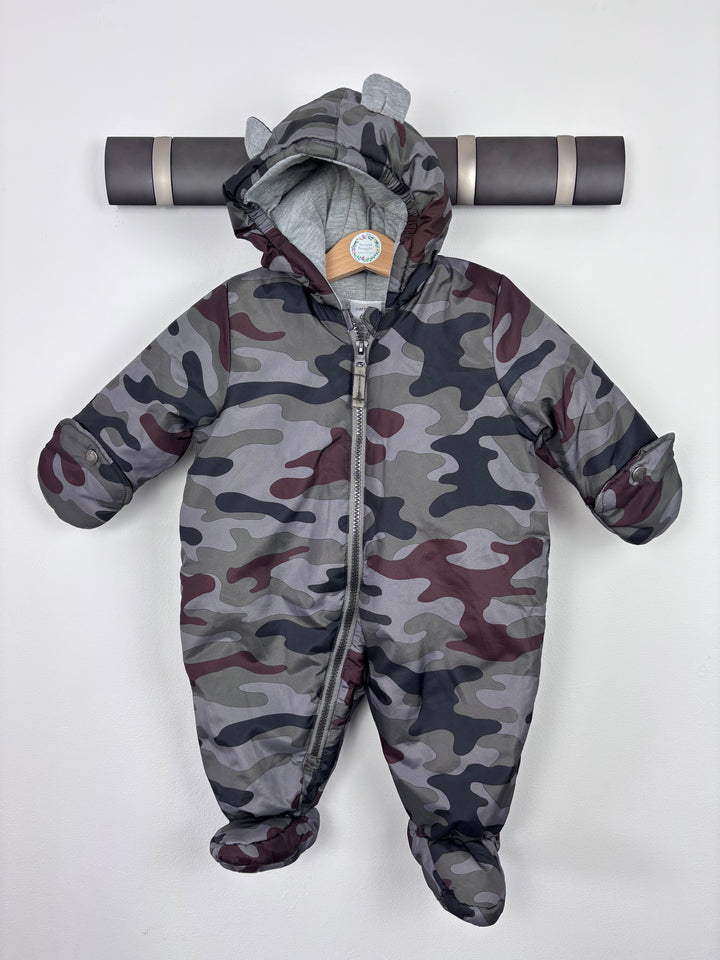Carter’s Camo Snowsuit with Ears 6-9 Months-Snow Suits-Second Snuggle Preloved