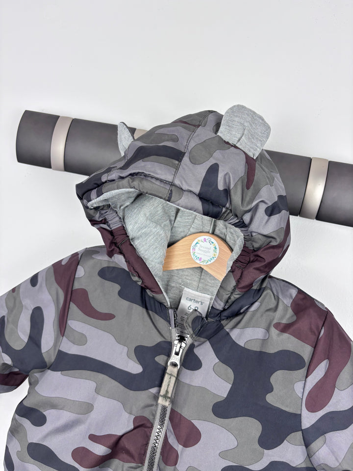 Carter’s Camo Snowsuit with Ears 6-9 Months-Snow Suits-Second Snuggle Preloved