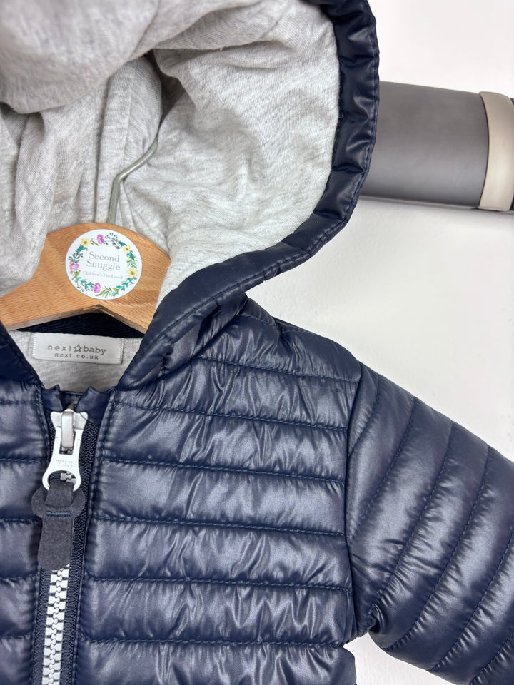 Next Navy Puffer Jacket Up to 3 Months-Jackets-Second Snuggle Preloved