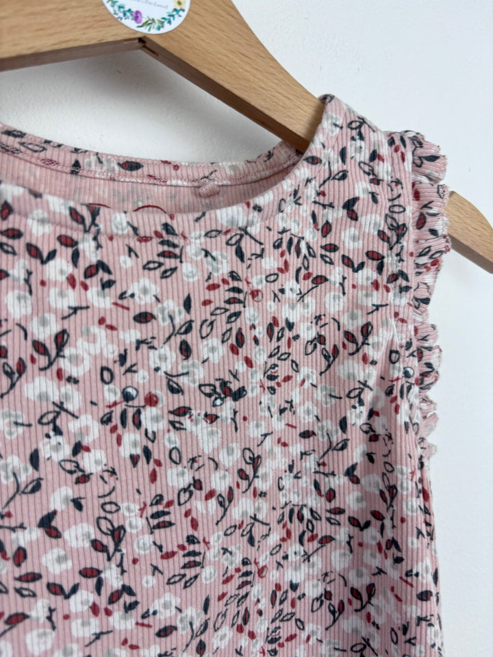 Next Pink Floral Ruffle Top 6–7 Years-Tops-Second Snuggle Preloved