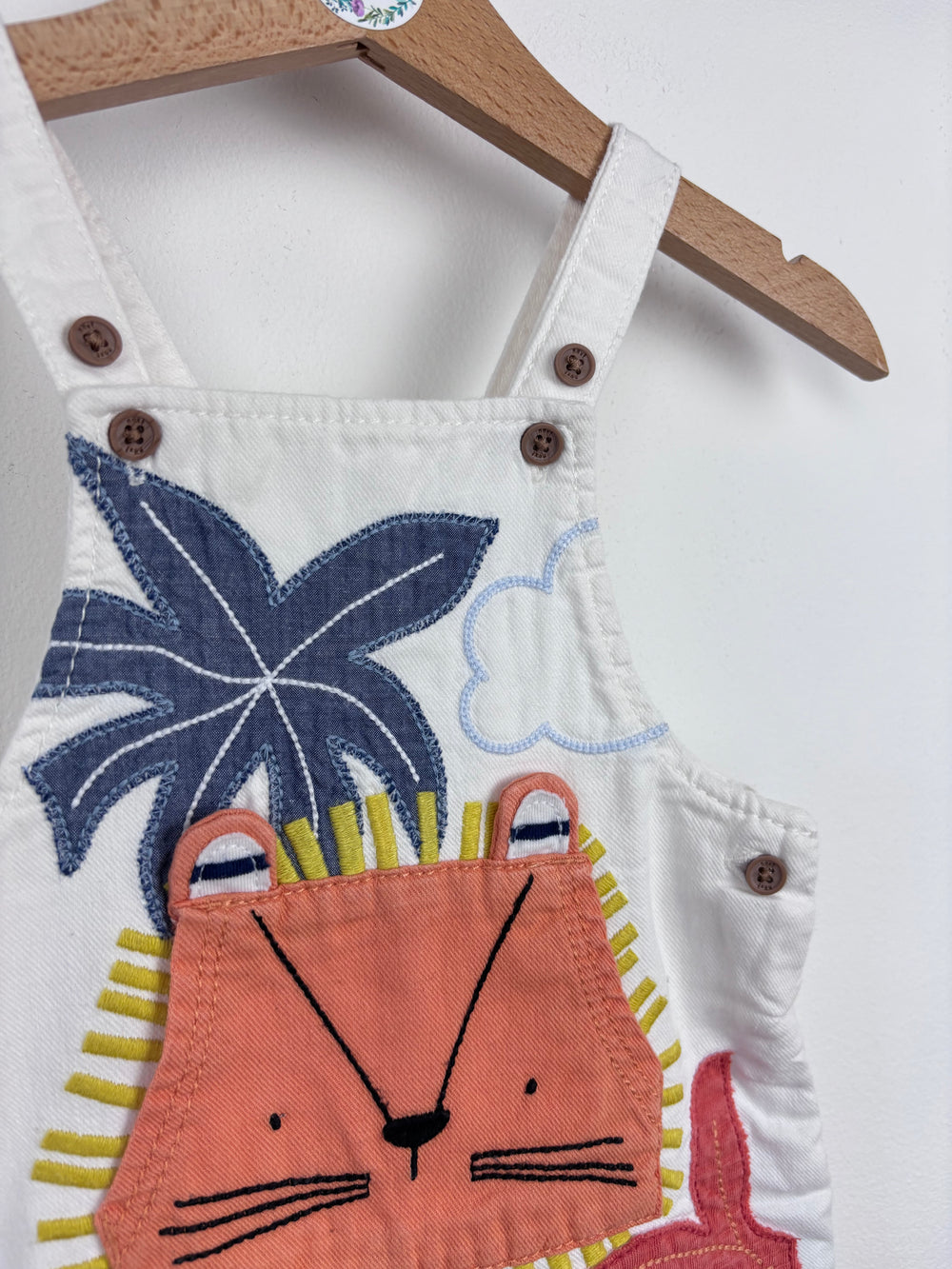 Next Lion Dungarees Up to 3 Months-Dungarees-Second Snuggle Preloved