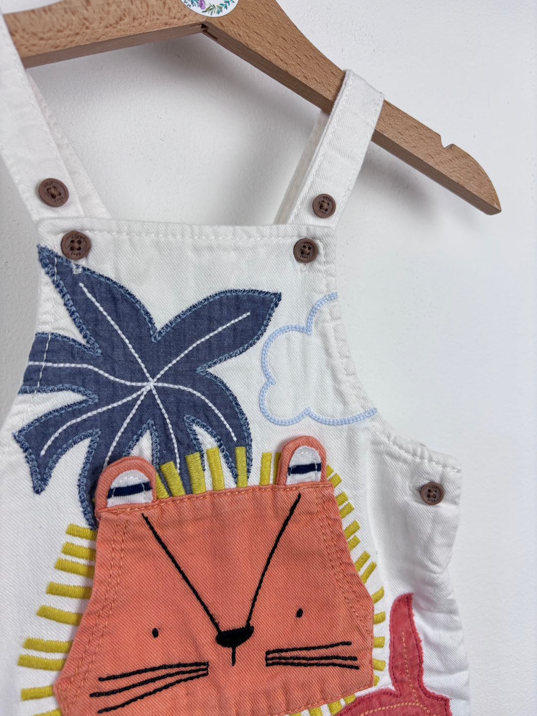 Next Lion Dungarees Up to 3 Months-Dungarees-Second Snuggle Preloved