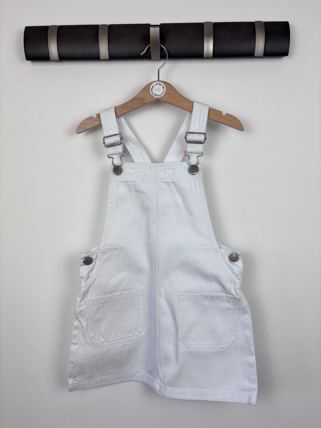 Next White Denim Pinafore 5 Years-Dresses-Second Snuggle Preloved