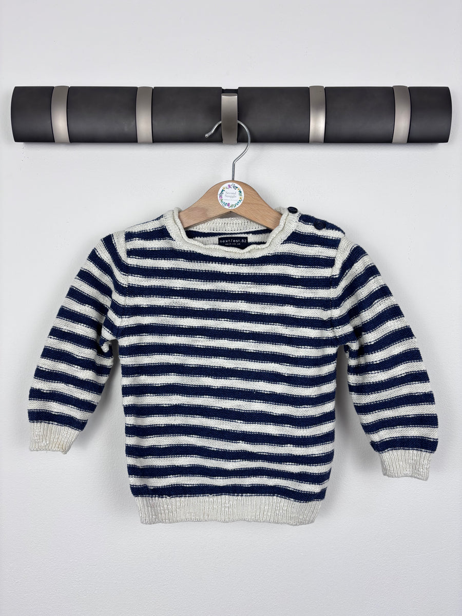 Next Striped Jumper 9-12 Months-Jumpers-Second Snuggle Preloved