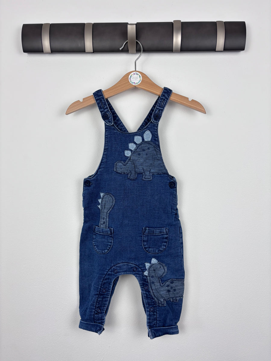 Next Dinosaur Dungarees 6–9 Months-Dungarees-Second Snuggle Preloved