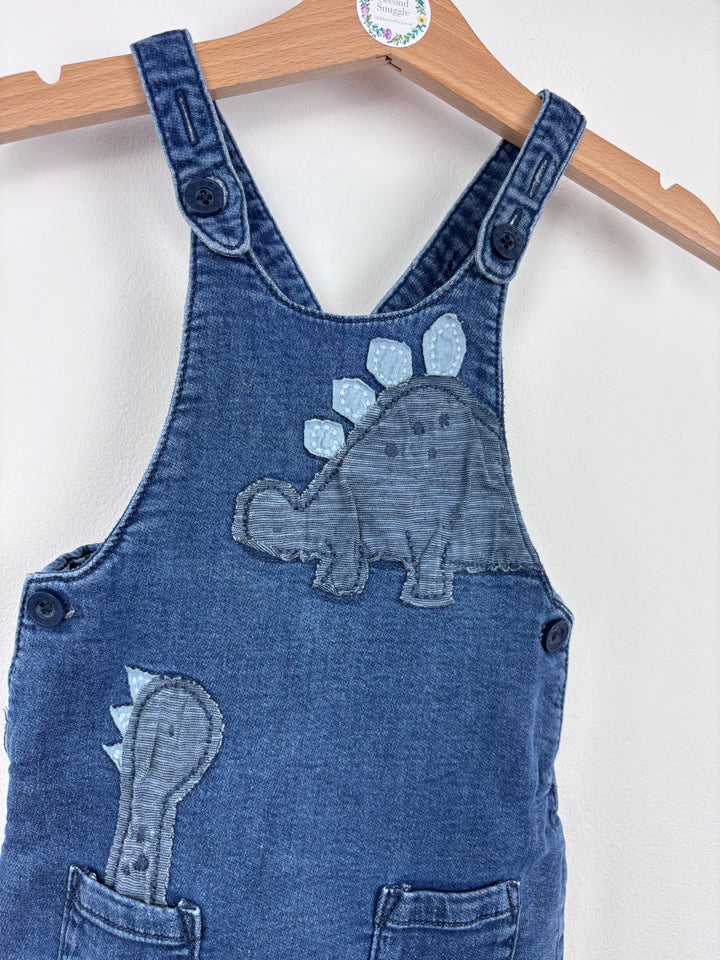 Next Dinosaur Dungarees 6–9 Months-Dungarees-Second Snuggle Preloved