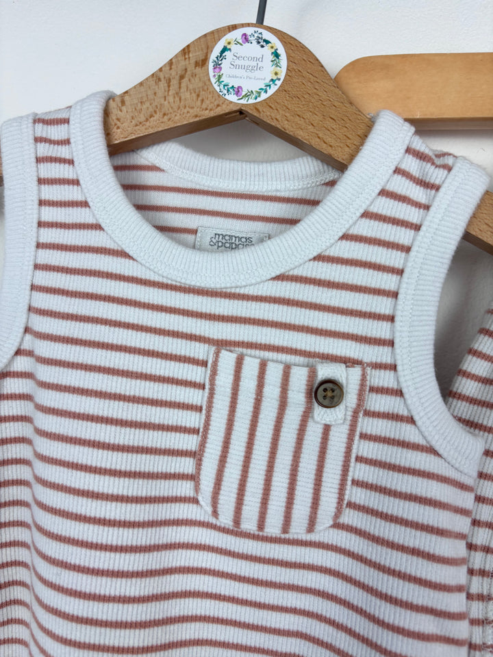 Mamas & Papas Striped Summer Set 3–6 Months-Sets-Second Snuggle Preloved