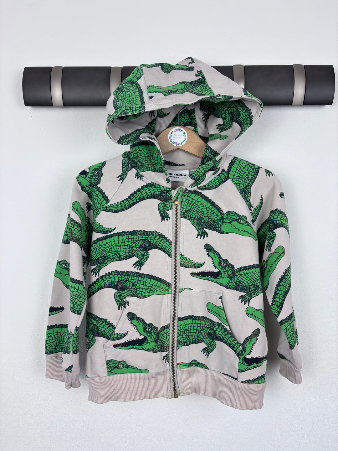 Mini Rodini Crocodile Hoodie 2-3 Years (92/98)-Hoodies-Second Snuggle Preloved