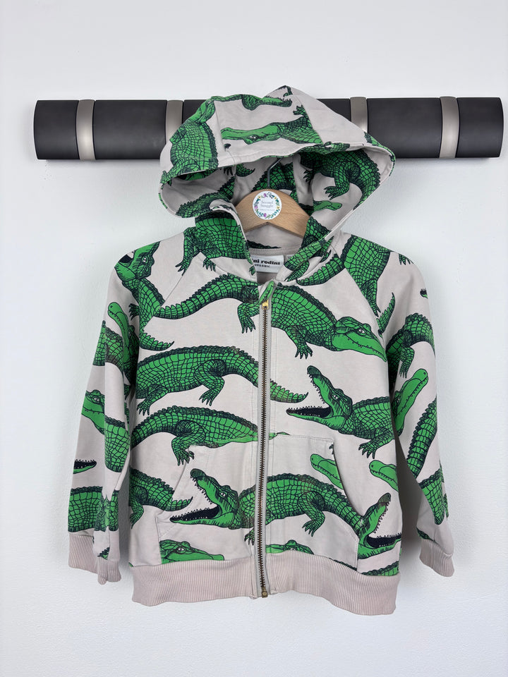 Mini Rodini Crocodile Hoodie 2-3 Years (92/98)-Hoodies-Second Snuggle Preloved