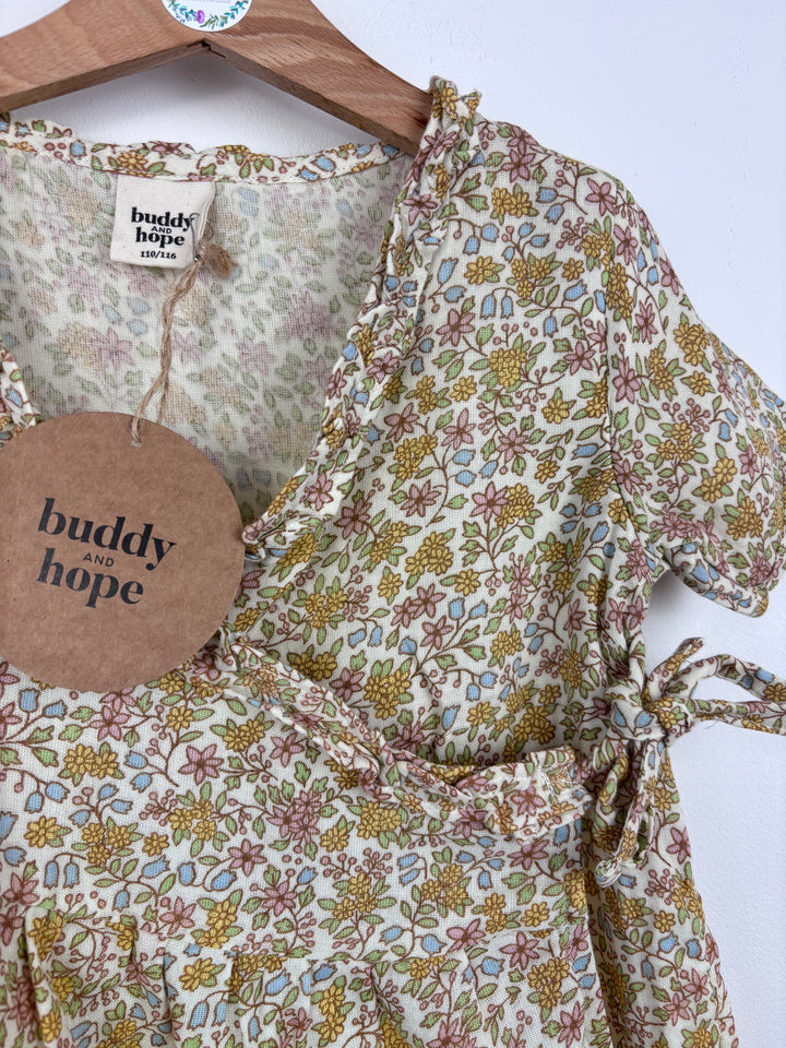 Buddy & Hope Floral Wrap Dress 5-6 Years (110/116)-Dresses-Second Snuggle Preloved