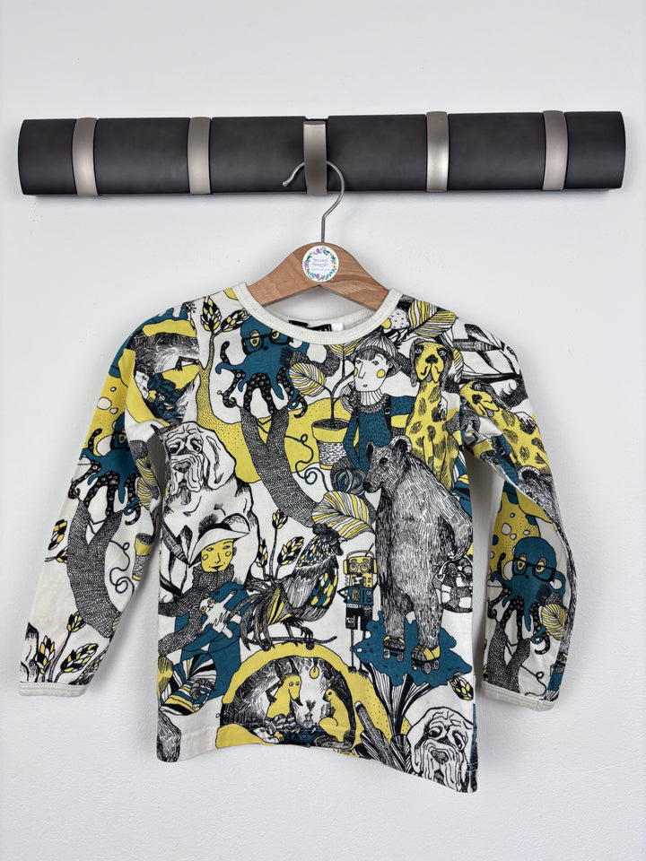 Aarrrkids Forest Print Long Sleeve Top 12-18 Months-Tops-Second Snuggle Preloved