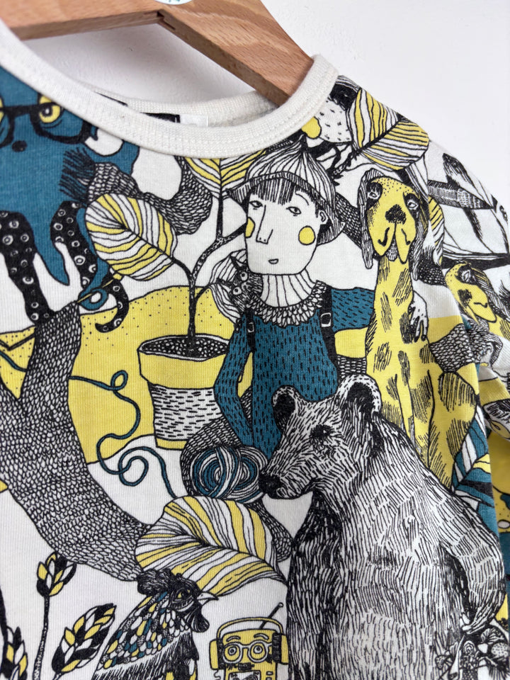 Aarrrkids Forest Print Long Sleeve Top 12-18 Months-Tops-Second Snuggle Preloved