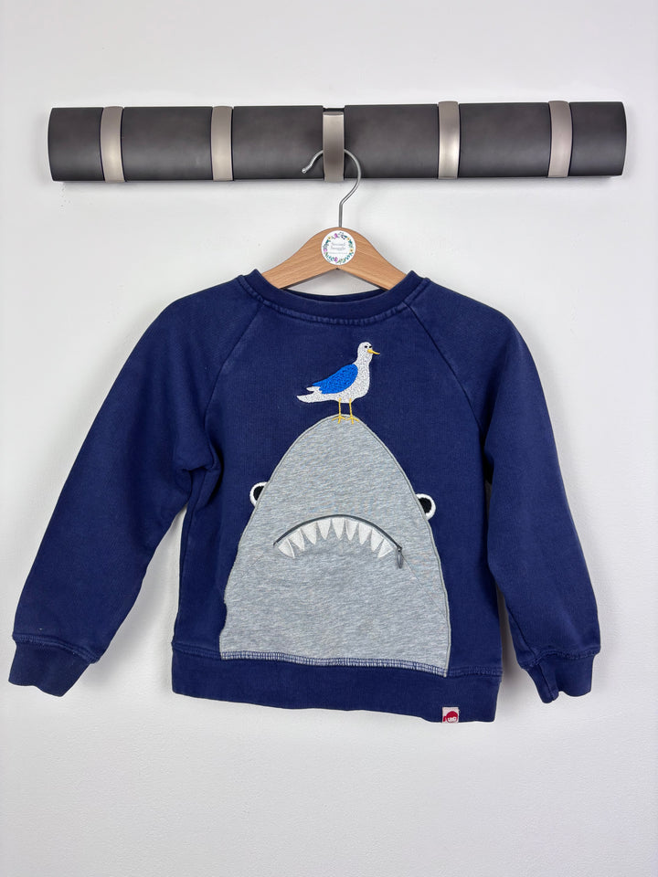 Tootsa Shark Sweatshirt 3-4 Years-Jumpers-Second Snuggle Preloved