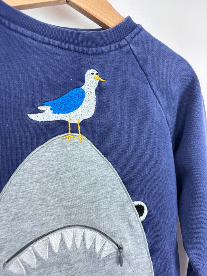 Tootsa Shark Sweatshirt 3-4 Years-Jumpers-Second Snuggle Preloved