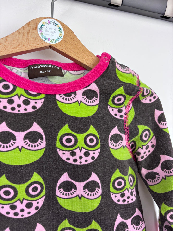 Maxomorra Owl Print Top 18-24 Months-Tops-Second Snuggle Preloved