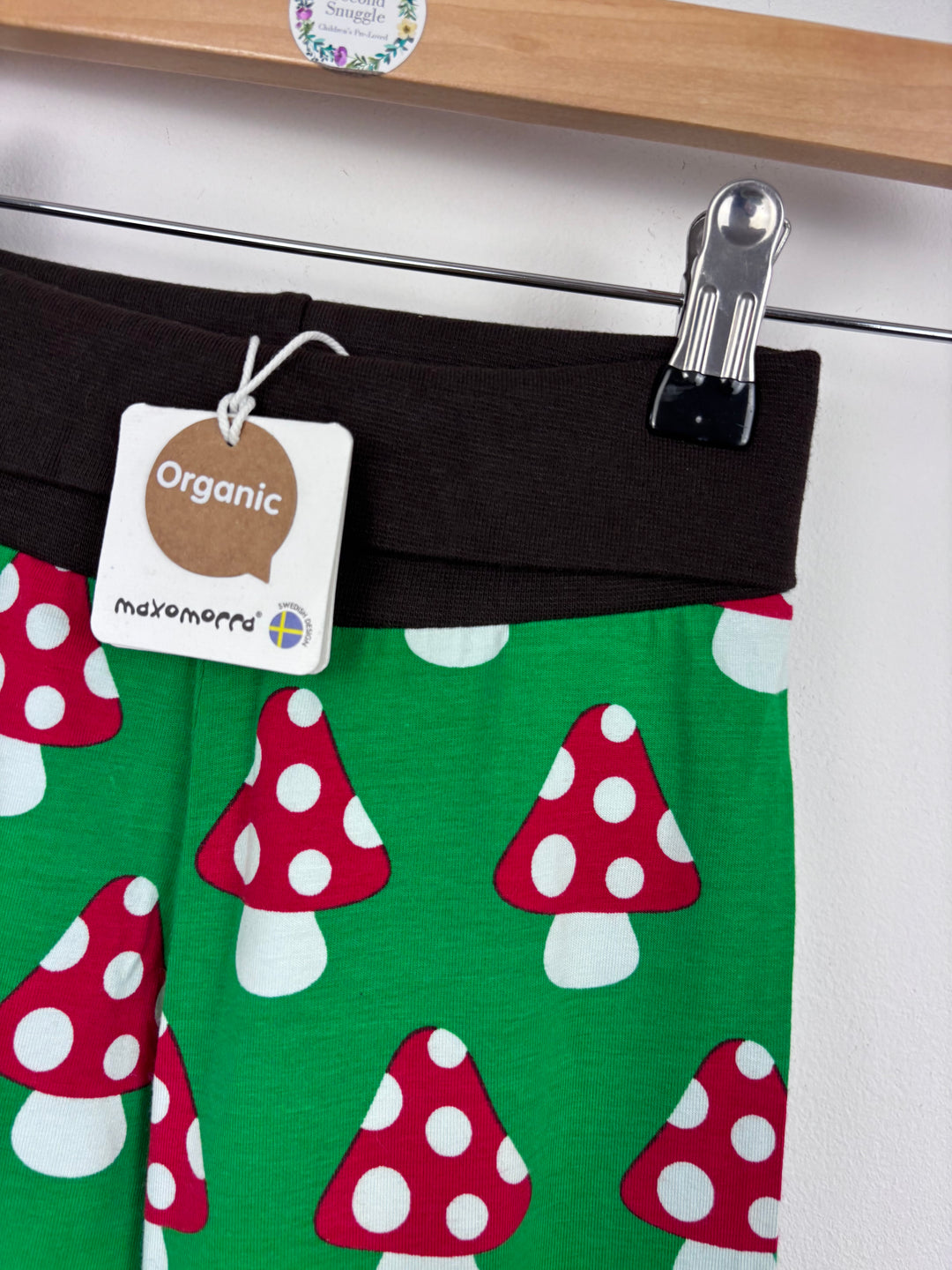 Maxomorra Mushroom Print Trousers 3-4 Years-Leggings-Second Snuggle Preloved
