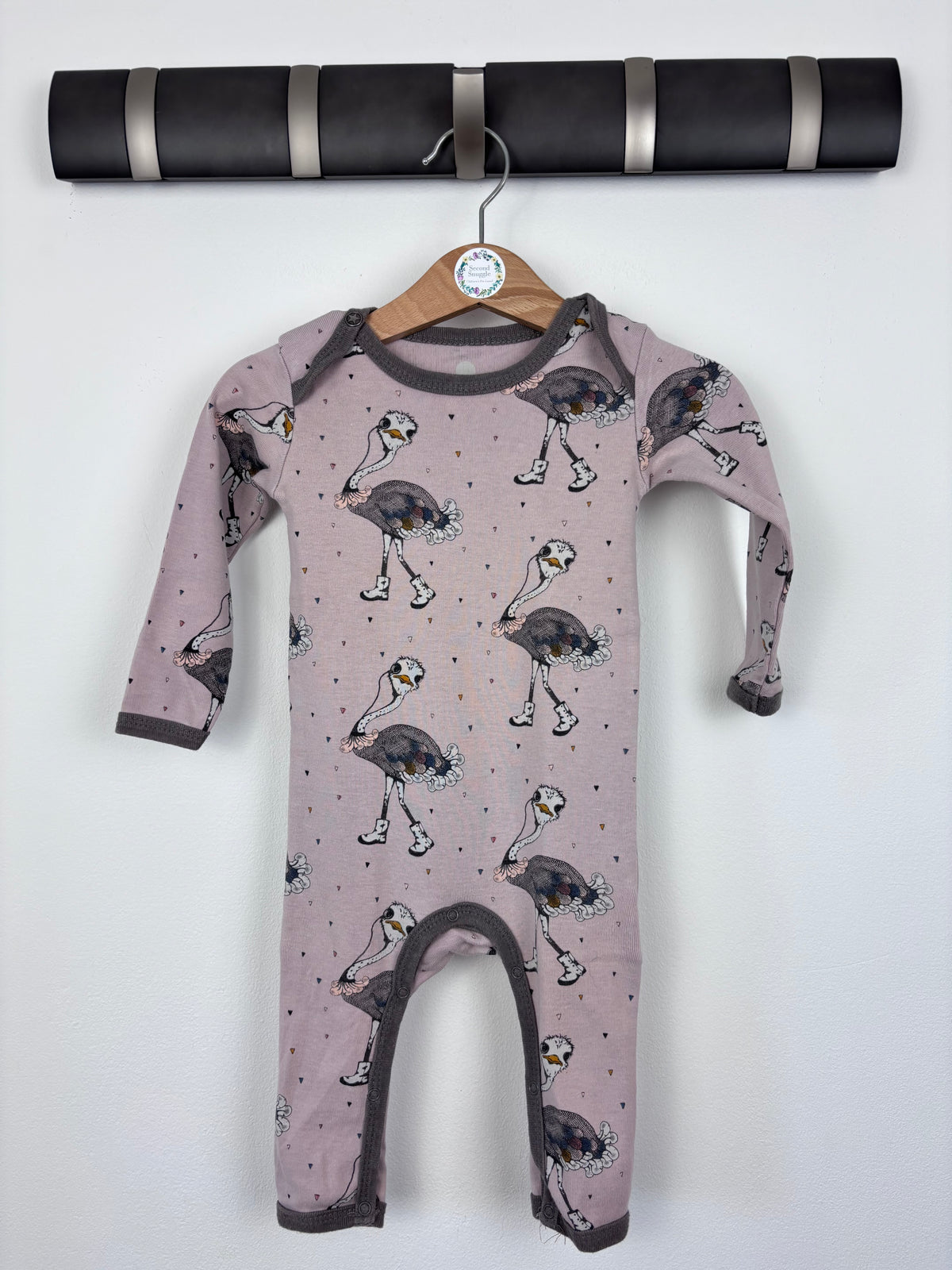 Enfant Ostrich Print Romper 6 Months-Rompers-Second Snuggle Preloved