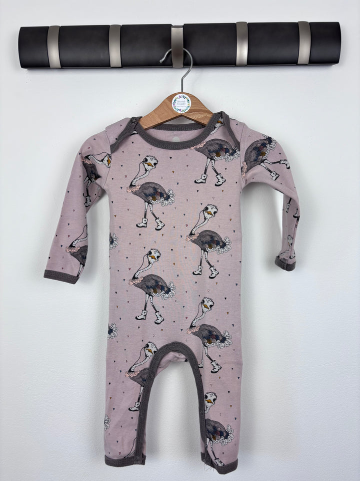 Enfant Ostrich Print Romper 6 Months-Rompers-Second Snuggle Preloved