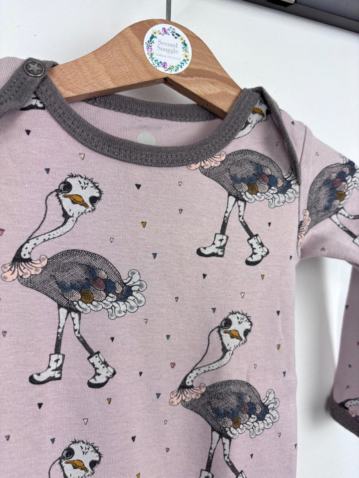 Enfant Ostrich Print Romper 6 Months-Rompers-Second Snuggle Preloved