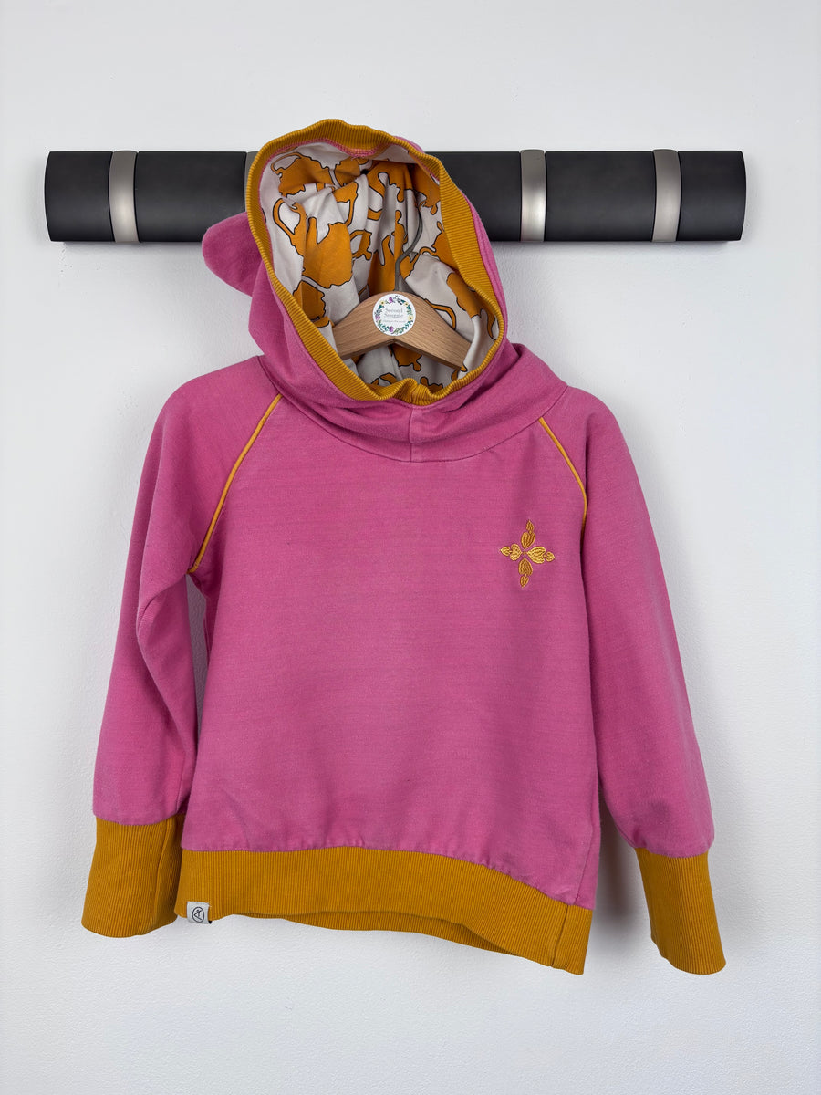 Alba Pink Hoodie with Pixie Hood 3-4 Years-Hoodies-Second Snuggle Preloved