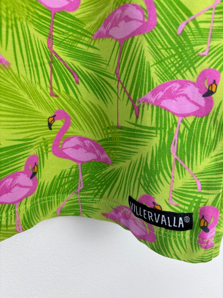 Villervalla Flamingo Print T-shirt 2-3 Years-Tops-Second Snuggle Preloved
