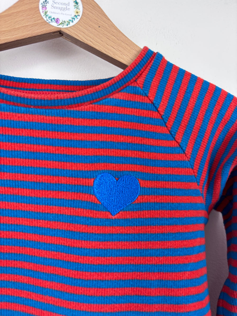 Alba of Denmark Red Striped Long Sleeve Top 92 (18–24 Months)-Tops-Second Snuggle Preloved