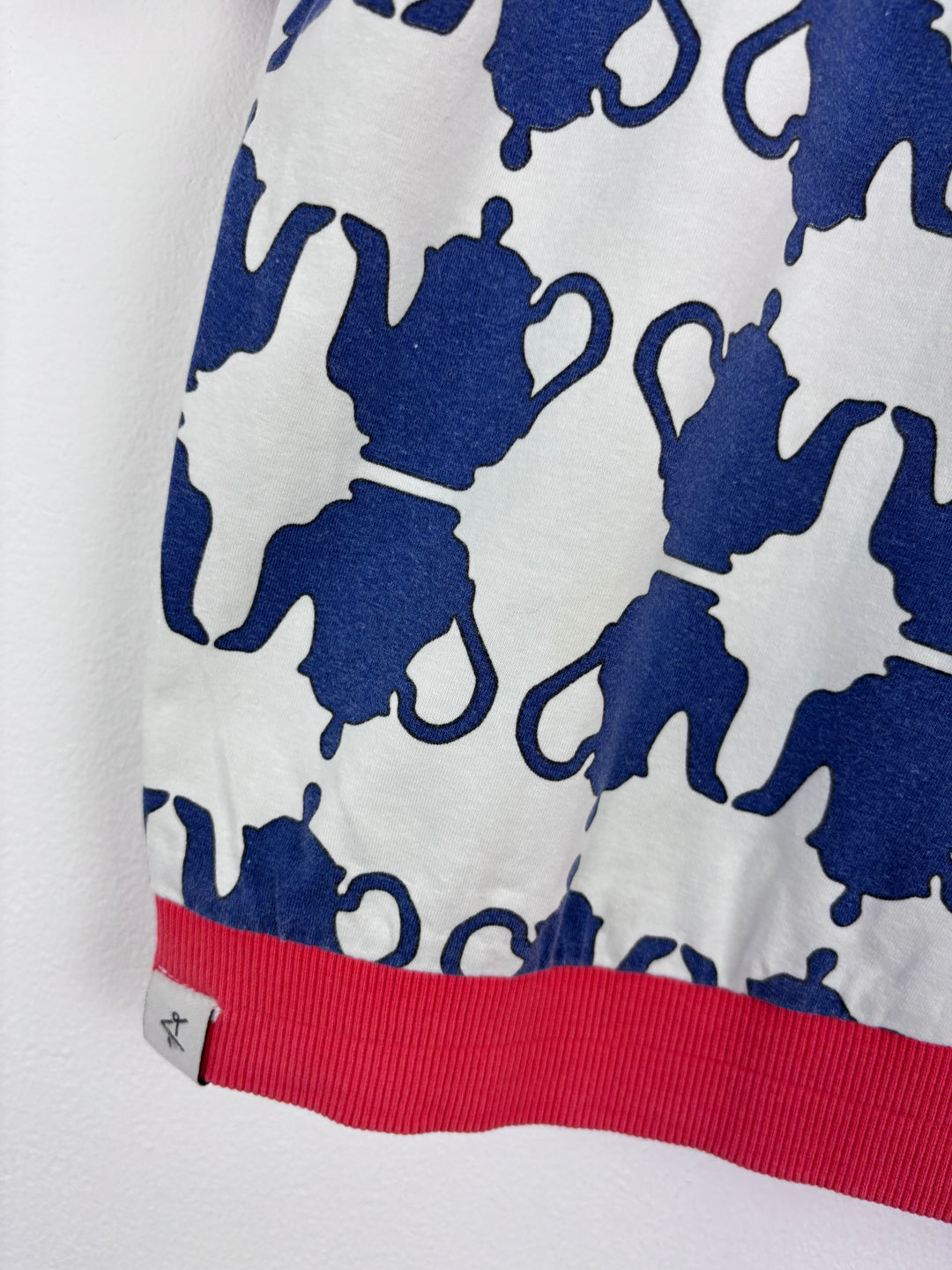 Alba Navy & Red Teapot Tee 104 (3-4 Years)-Tops-Second Snuggle Preloved