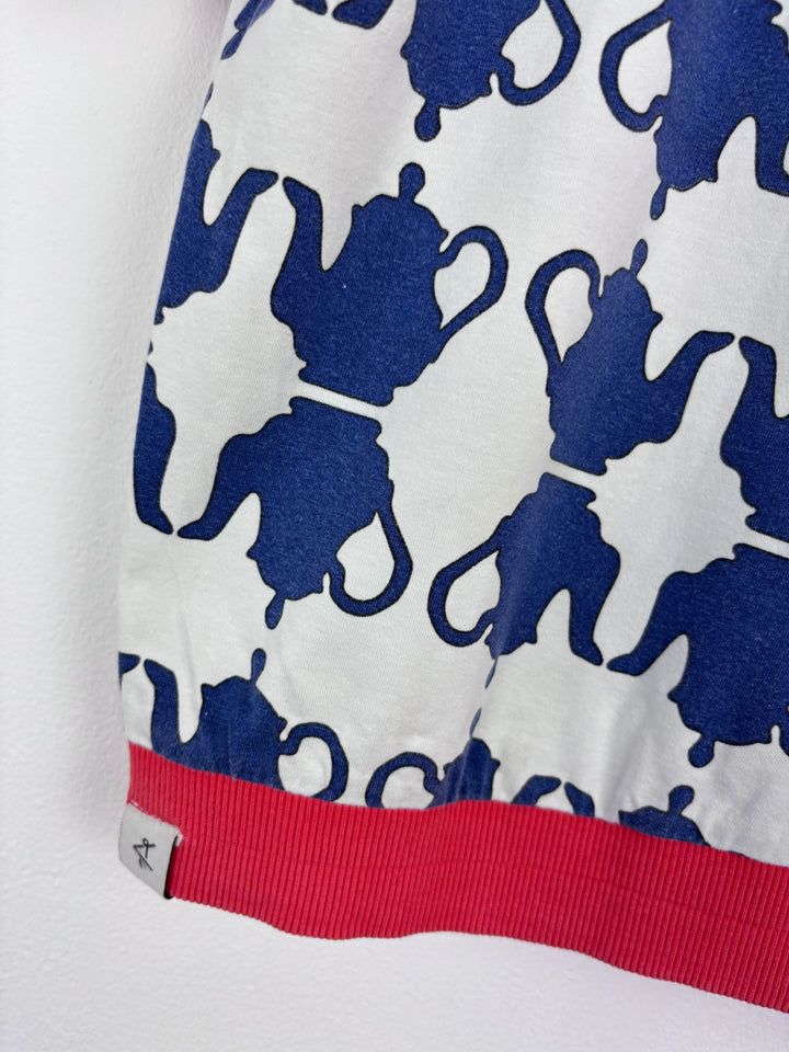Alba Navy & Red Teapot Tee 104 (3-4 Years)-Tops-Second Snuggle Preloved