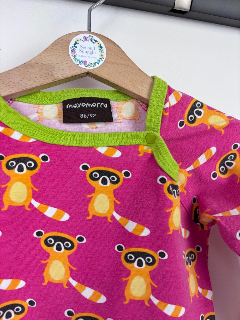 Maxomorra Pink Lemur Top 86/92 (18-24 Months)-Tops-Second Snuggle Preloved