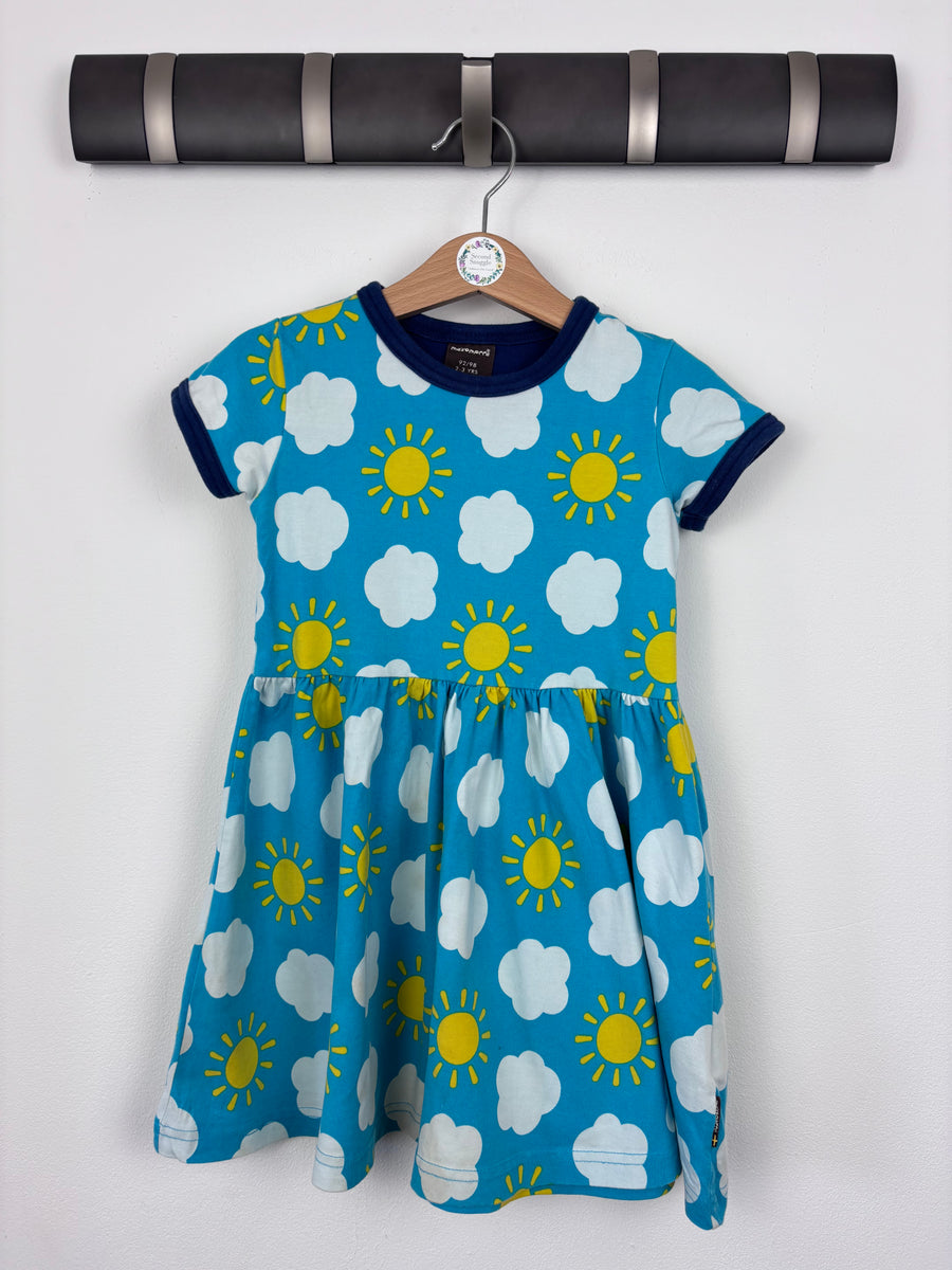 Maxomorra Sun and Cloud Dress 2–3 Years-Dresses-Second Snuggle Preloved